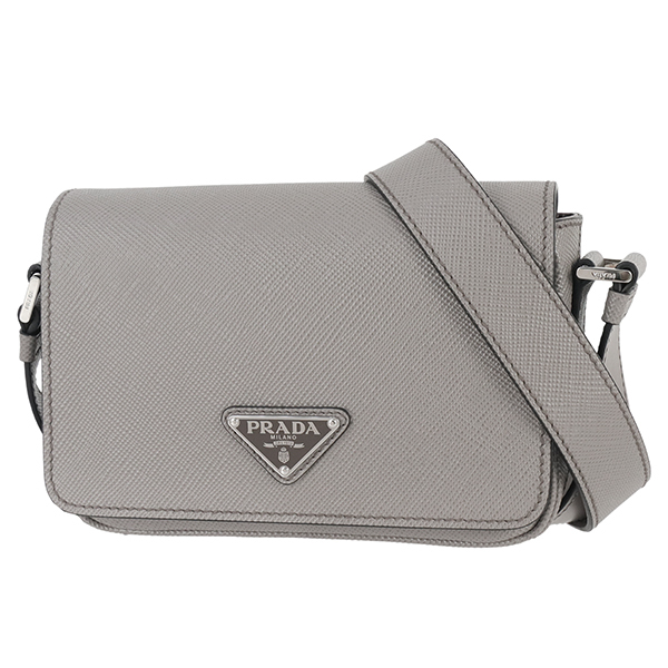 プラダ ショルダーバッグ サフィアーノ グレー 156415拍卖