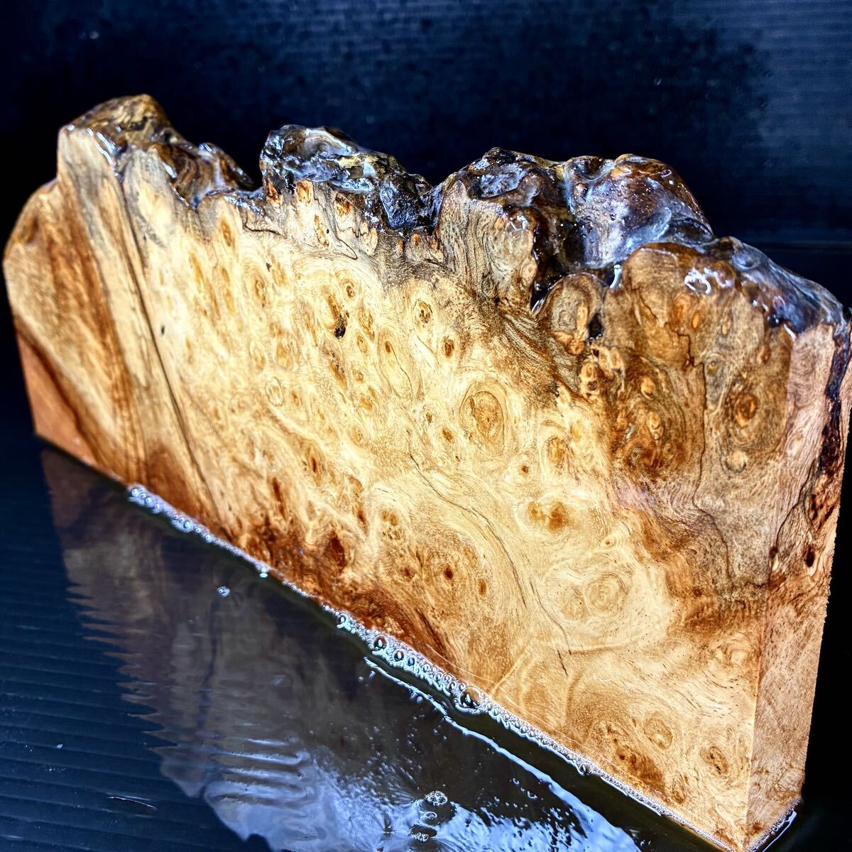 『YY0137』激美杢 紅白青 花梨 瘤材 葡萄杢 板材 ペンブランク(縦幅厚248-110-20㎜) ハンドメイド素材 希少材 銘木拍卖