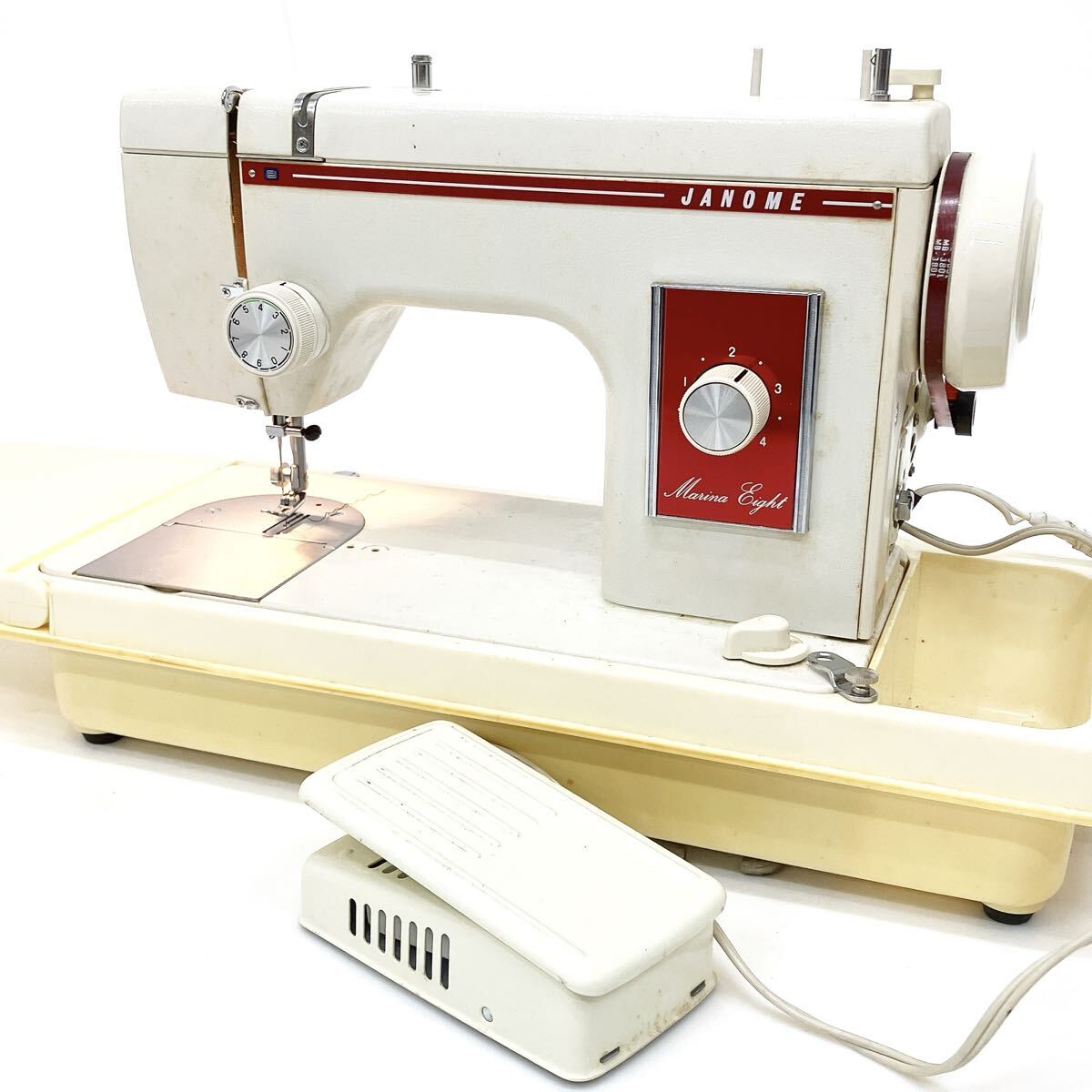 JANOME ジャノメ Marina Eight MODEL 369 ミシン 裁縫 ハンドクラフト ハンドメイド フットペダル付属 通電確認済 alpひ1016拍卖