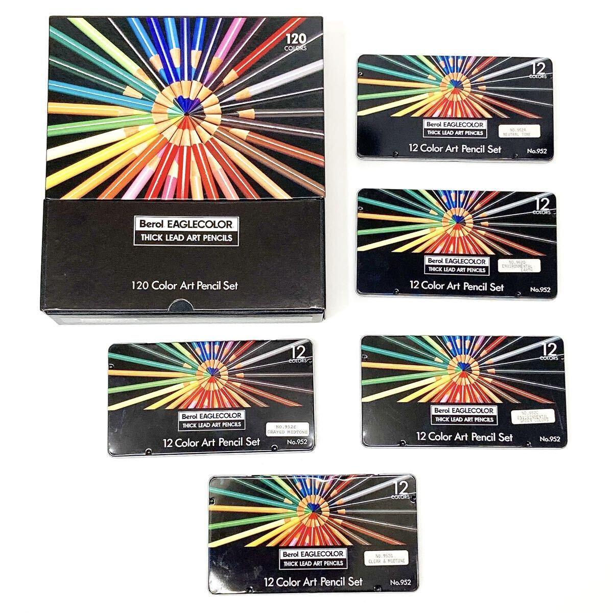 未使用保管品 Berol EAGLECOLOR ベロール イーグルカラー 120Color 他 まとめ 色鉛筆 alp梅1022拍卖