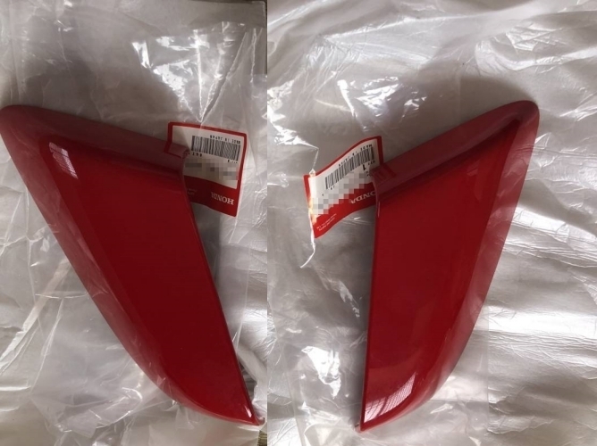 ■新品■ホンダ 純正 S660用 ドアミラー スカルキャップ サイドミラー カバー レッド 左右セット拍卖