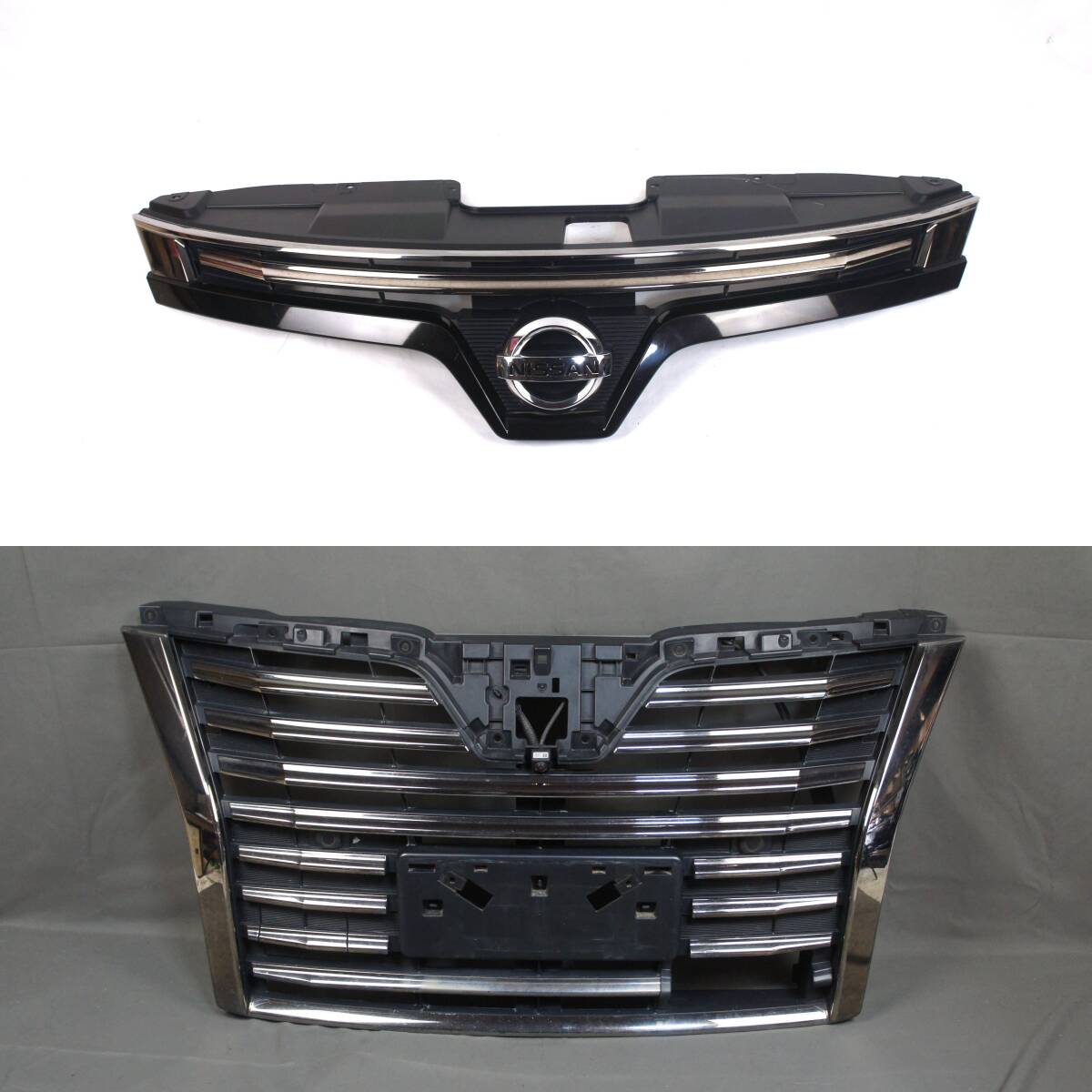 フロントグリル GAE 黒 PNE52 後期 HWS アーバンクロム エルグランド 参考 62320-1A62C 62330-1A63C TE52 TNE52 PE52 E52 @14725s拍卖