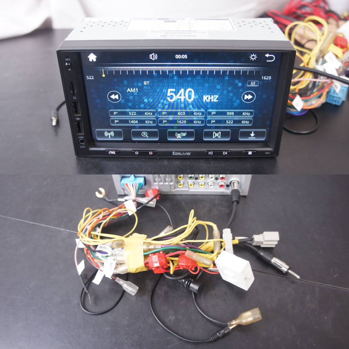 動作確認済 KAR7W Kasuvar ディスプレイオーディオ 配線付 2DIN Bluetooth USB AUX ディスプレイオーディオ @14607s拍卖