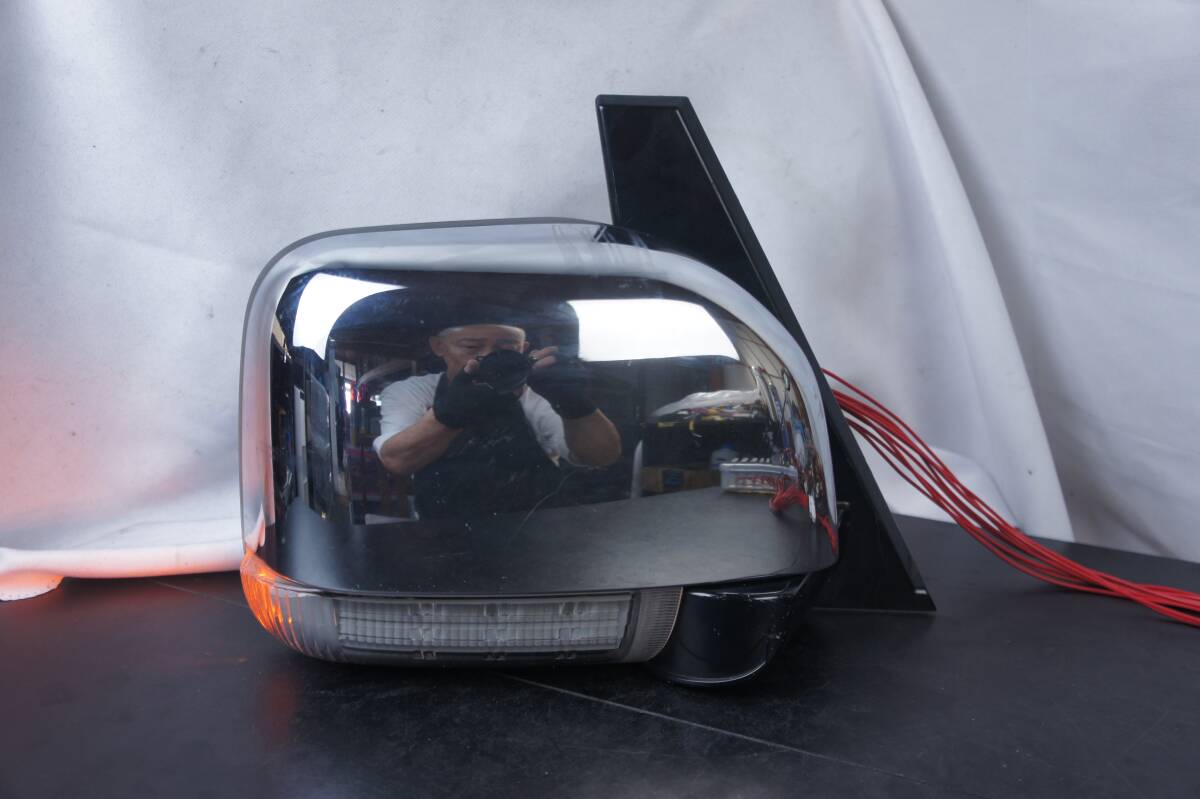 動作OK 運転席側 9P サイドミラー X24 メッキ CV5W 前期 シャモニー デリカD:5外し ウインカー 右 参考 7632C778 CV1W CV2W CV4W @14365s拍卖