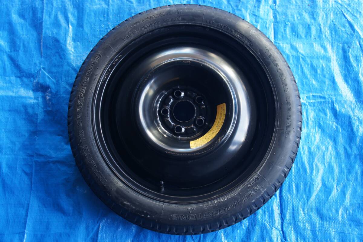 T135/70D17 スペアタイヤ BP5 レガシィ外し テンパータイヤ 応急タイヤ 17インチ PCD100 5H ハブ径56mm スバル 純正 @14715s拍卖
