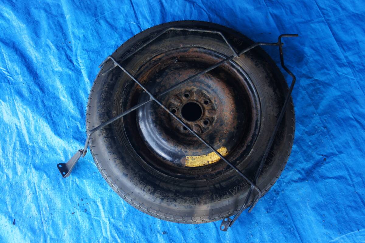 T155/90D16 スペアタイヤ ブラケット付 CV5W 前期 デリカD:5外し テンパータイヤ 応急タイヤ 16インチ 三菱 参考 CV1W CV2W CV4W @14495s拍卖