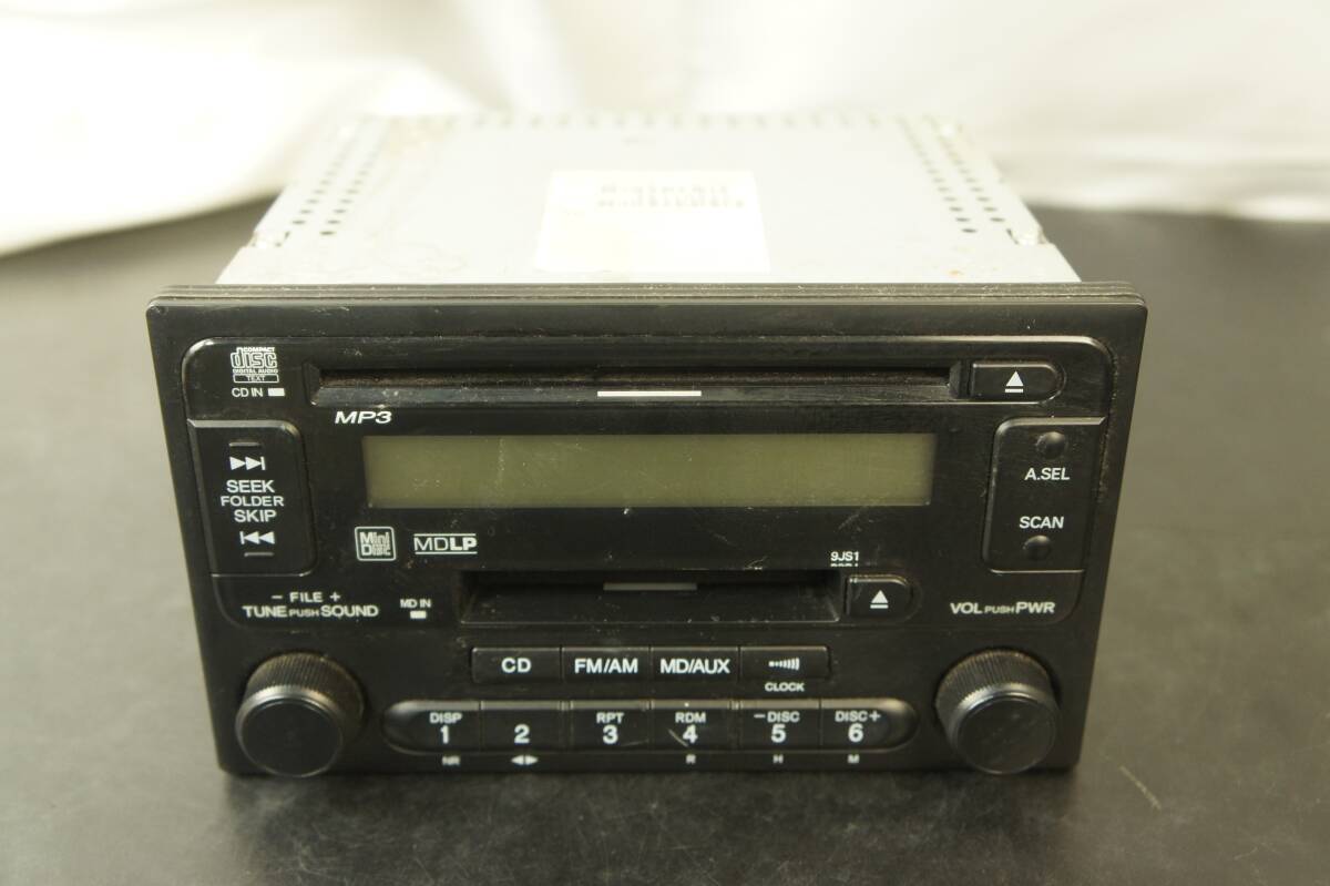 動作確認済 バモス HM1 HM2 39100-S8R-J212-M1 オーディオ 2DIN AUX MD CD AM FM 三菱電機 DM-5JH4CY-VB 34U087J ホンダ @14578s拍卖
