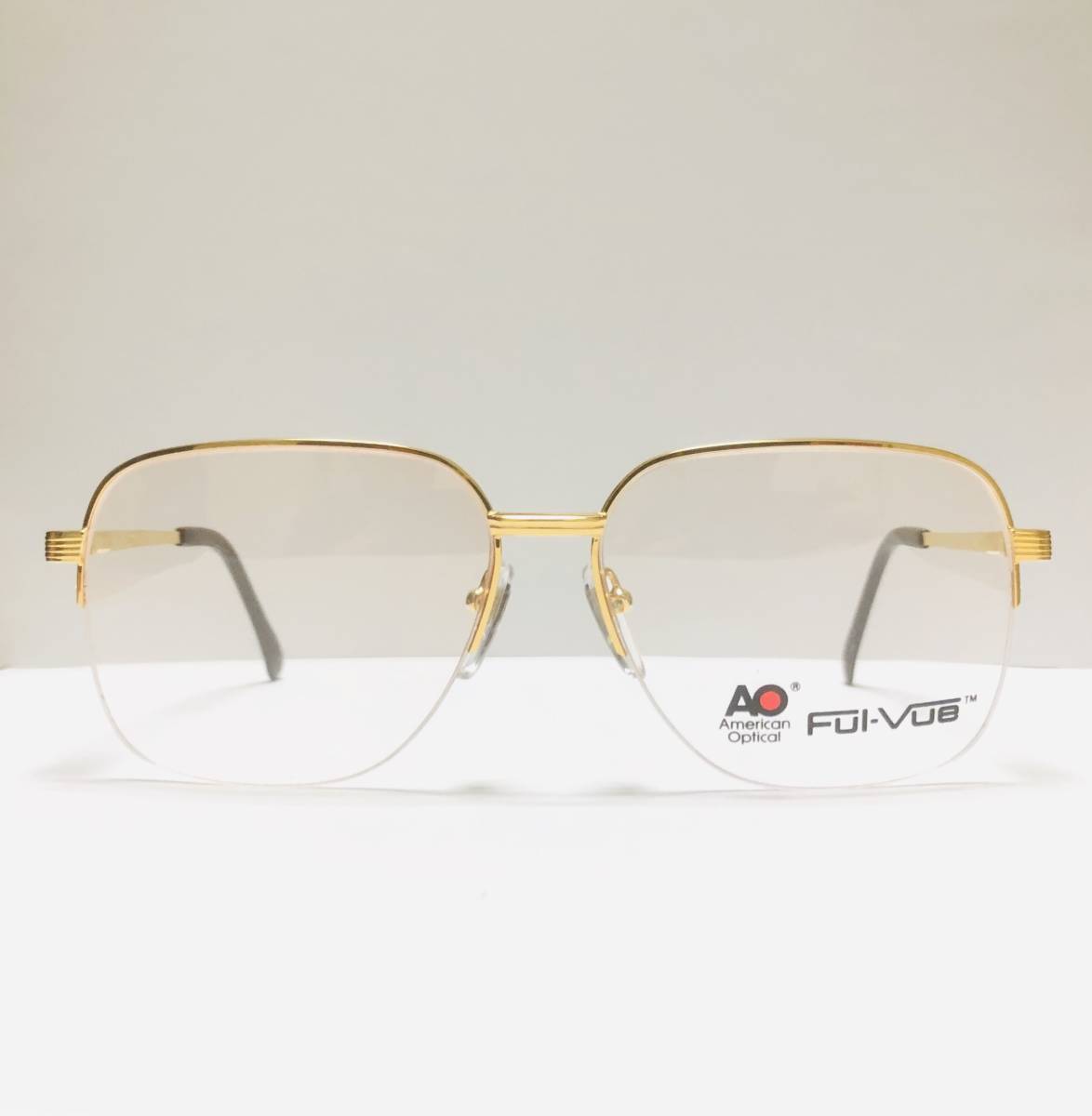 新品箱付】20K金 アメリカンオプティカル 80年代 AO American Optical Ful-Vue 米国製メガネ 拍卖