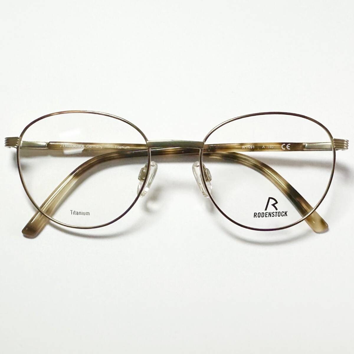 Rodenstock R7091 A メガネ 正規新品 べっ甲柄 チタン素材 ドイツブランド ローデンストック 純正ケース付き / 度付き可能拍卖