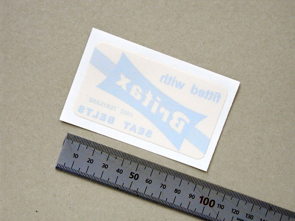 ブリタックス シートベルト ウィンドーステッカー 内貼り拍卖