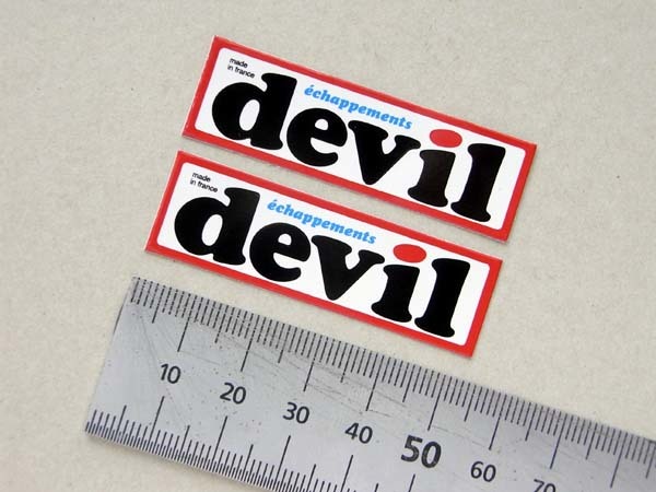 デビル マフラーテールパイプ用アルミ耐熱ラベル 2枚セット 1970年代、1980年代 シムカ、ルノー、アルピーヌ、プジョー 5.3cm拍卖