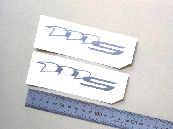 ロータス・エリーゼ S2 111S カッティング文字ステッカー シルバー フロントボディ両サイド2枚セット拍卖