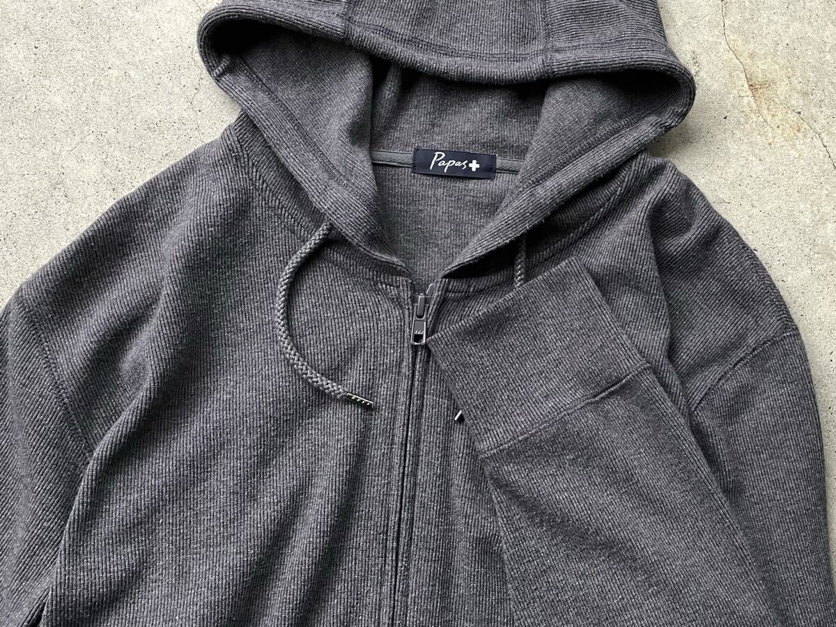 PAPAS PLUS スウェット ジップアップパーカー M パパスプラス メンズ トレーナー セーター サガラワッペン 拍卖