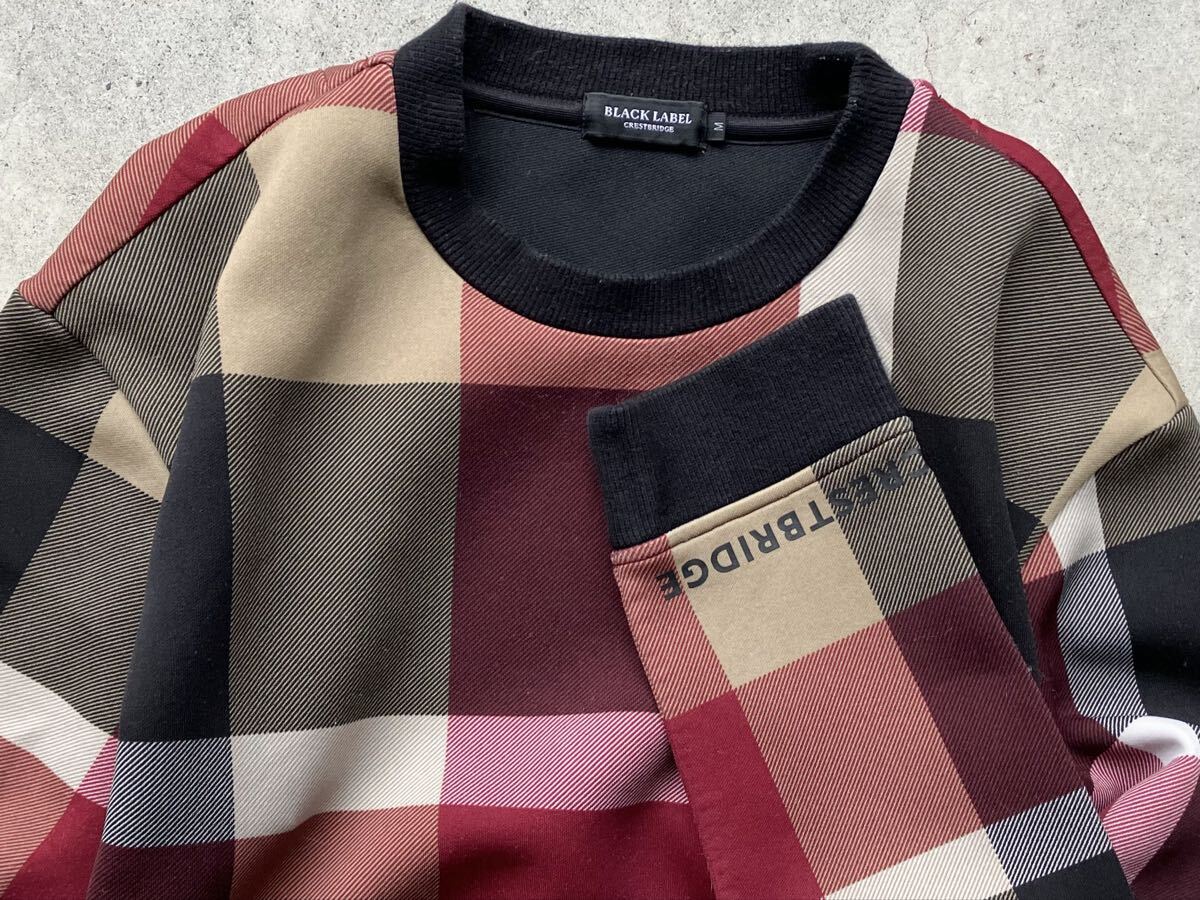 BLACK LABEL CRESTBRIDGE テックセーター M ブラックレーベルクレストブリッジ 三陽商会 メンズ ノバチェック スウェットパーカー ジャージ拍卖