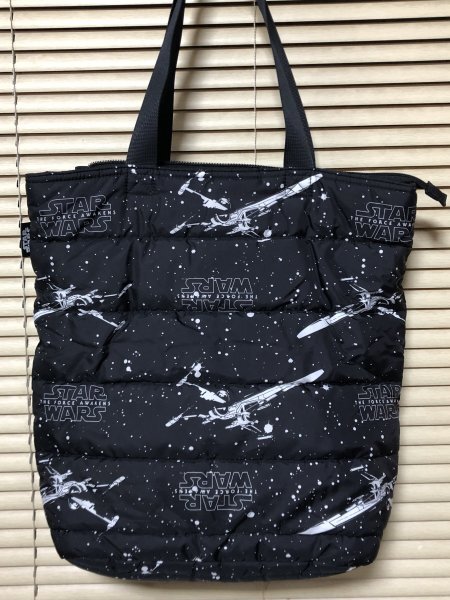 ユニクロ スターウォーズ キルティングトートバッグ STARWARS×UNIQLO 黒 USED拍卖