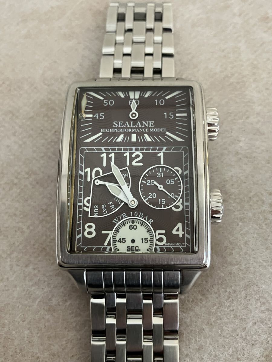 不動 針外れあり SEALANE シーレーン クロノグラフ QZ 腕時計 拍卖