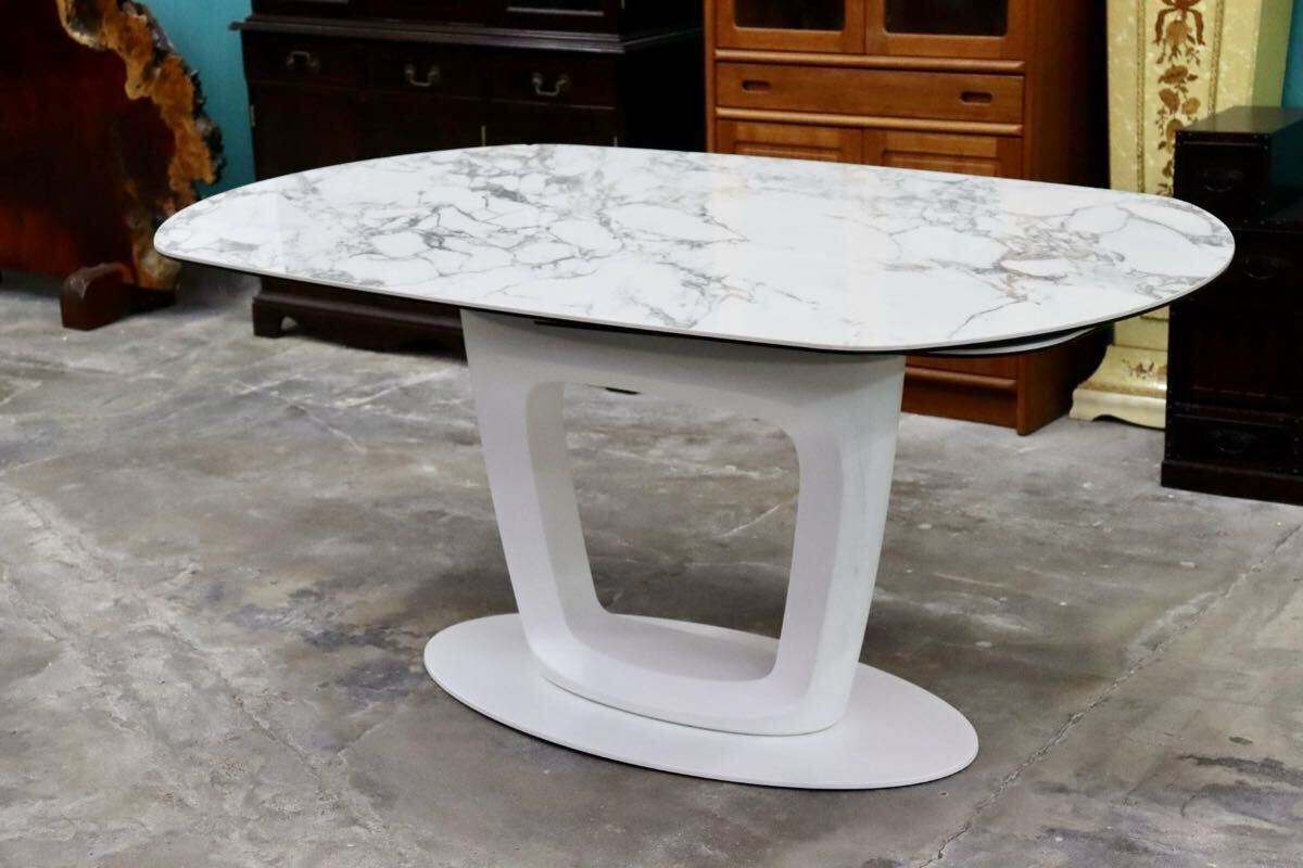 GMHK860○calligaris / カリガリス ORBITAL オービタル ダイニングテーブル 伸縮式 セラミック イタリア 定価約132万 展示品 ※引取り限定拍卖