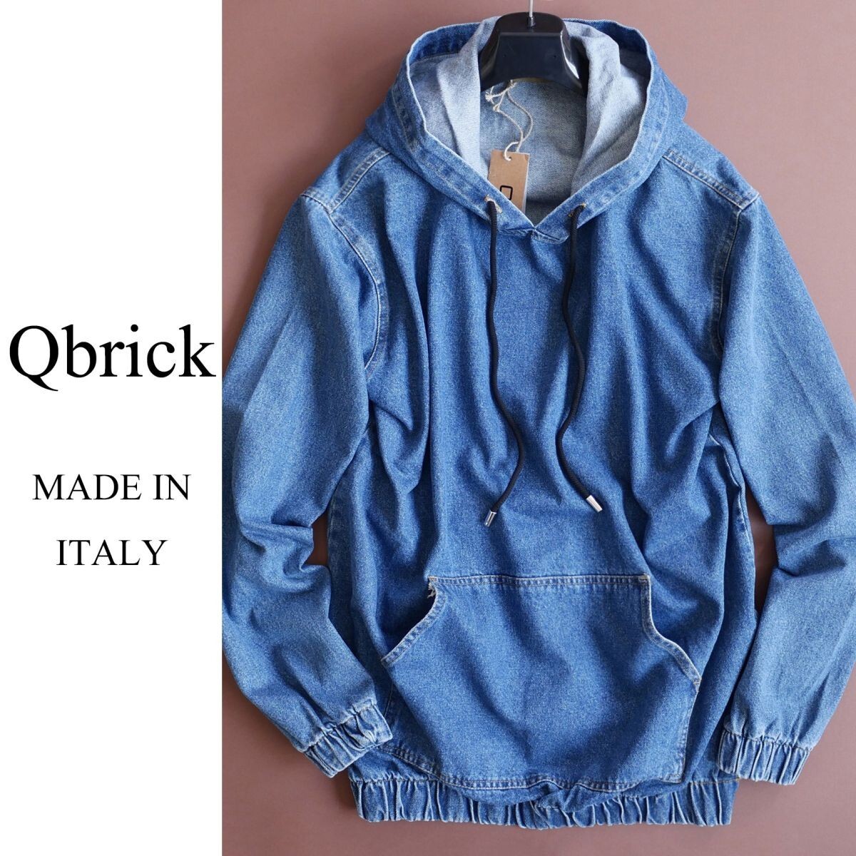 初回入札11/2迄or即決●dp438●M●L●XL●選択可●イタリア 街着ブランド●デザインデニムパーカー●プルオーバー●イタリア製拍卖