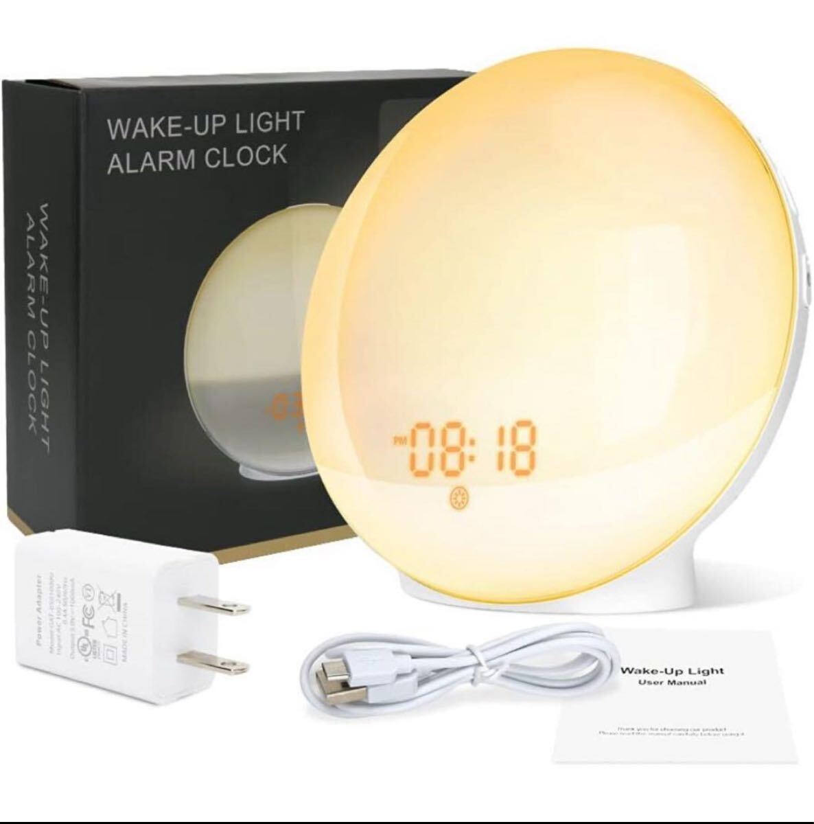 目覚まし時計 光 めざまし時計 大音量 絶対起きれる 光目覚まし 置き時計 デジタル時計 日出&日没再現 7種の自然音 日本語説明書付き拍卖