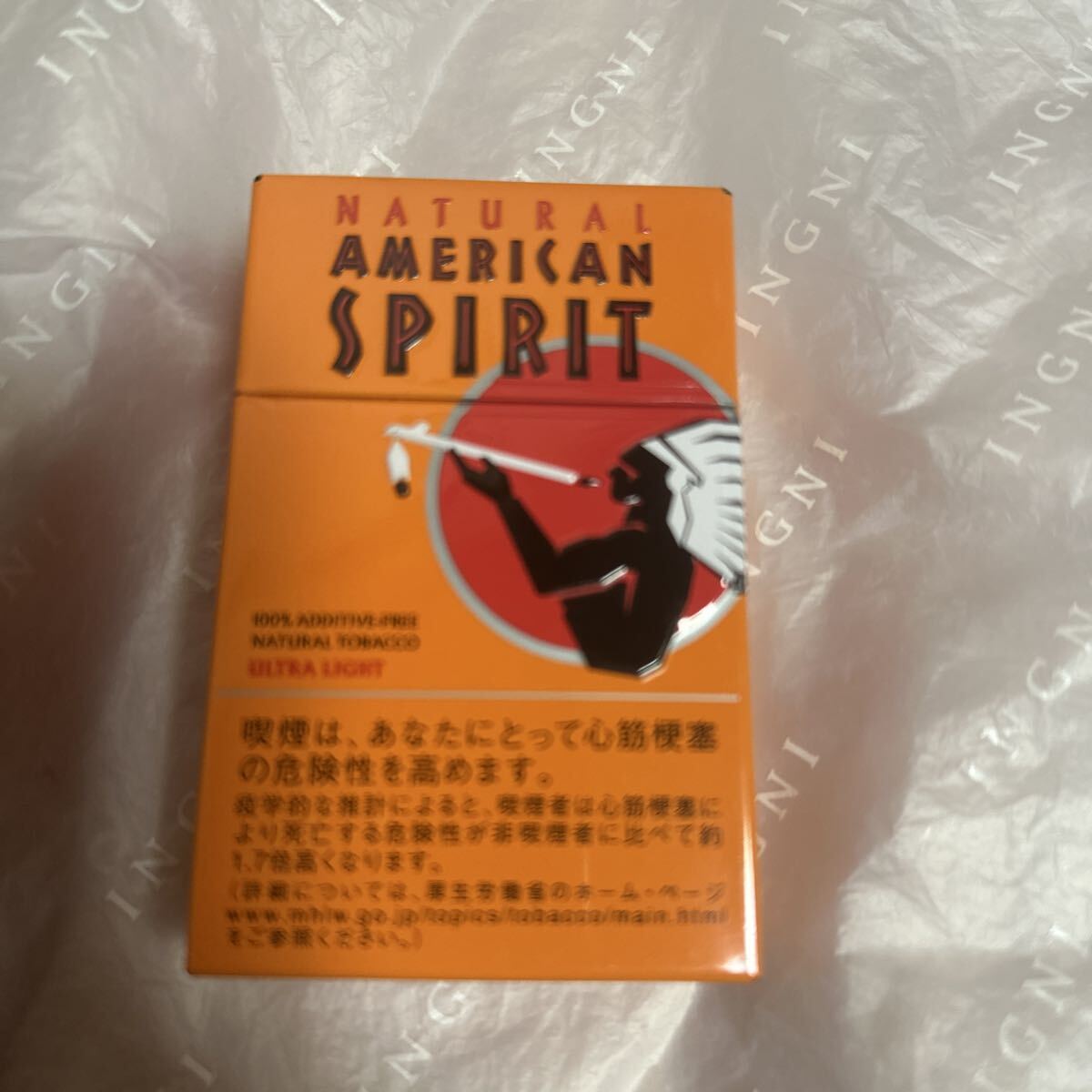 ★非売品☆アメリカンスピリット☆ タバコ缶ケース 缶 AMERICAN SPIRIT アメリカン ノベルティ ★オレンジ 拍卖