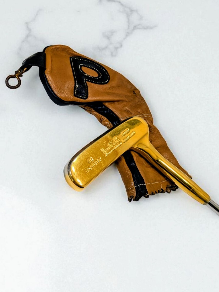 ヴィンテージパター 【ケネス・スミス】KENNETH SMITH HANDMADE TO FIT YOU FORGED ROYAL GOLD WINALL 34インチ(オリジナルカバー付)拍卖