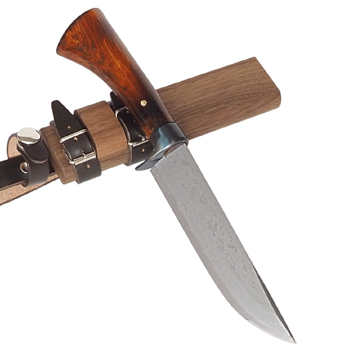 ダマスカス アウトドアナイフ 刃長14cm 青鋼 シースナイフ キャンプ アウトドア 渓流釣り 狩猟 日本製 土佐打刃物拍卖