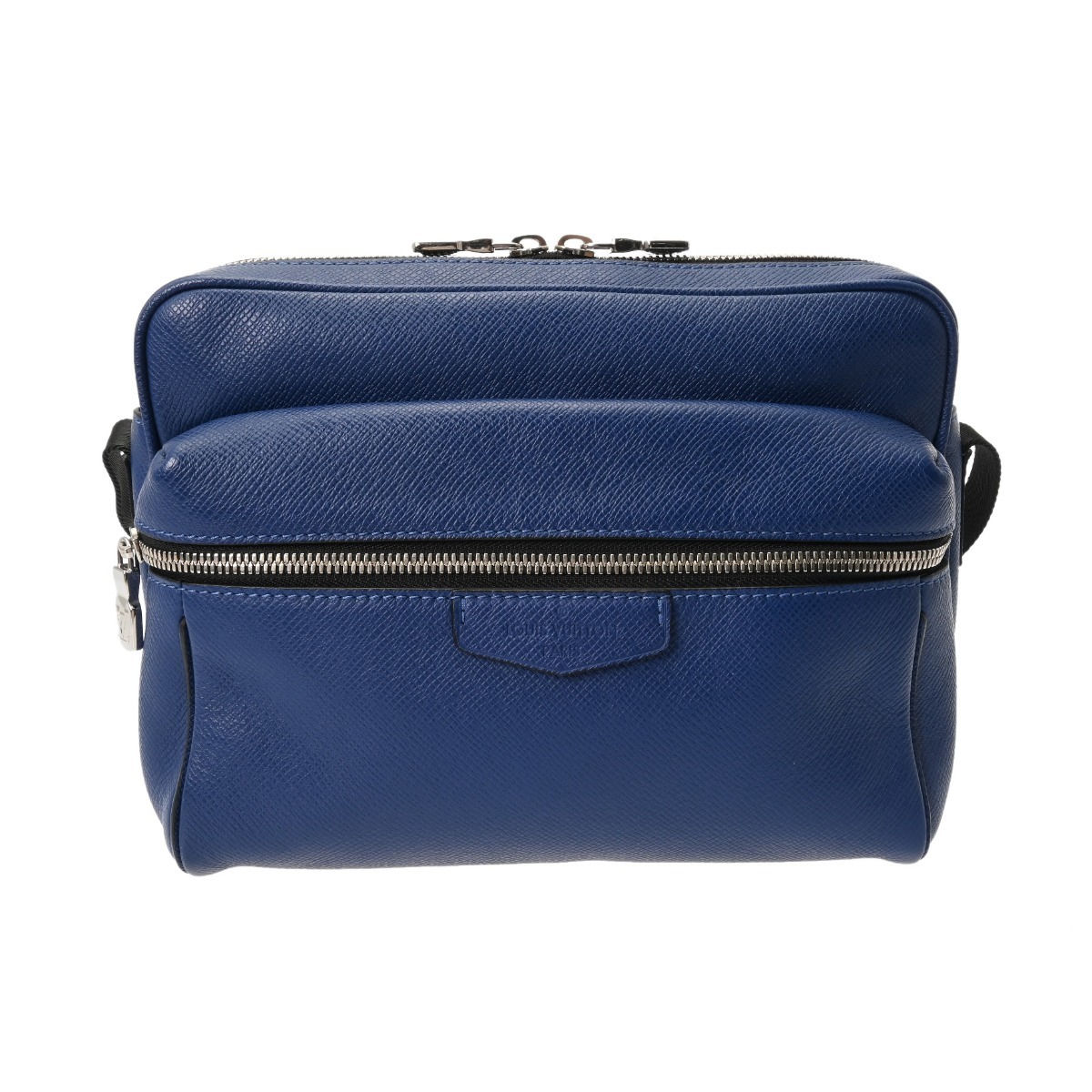 LOUIS VUITTON ルイヴィトン タイガ アウトドア メッセンジャー PM コバルト M33437 メンズ レザー ショルダーバッグ Bランク 中古 銀蔵拍卖