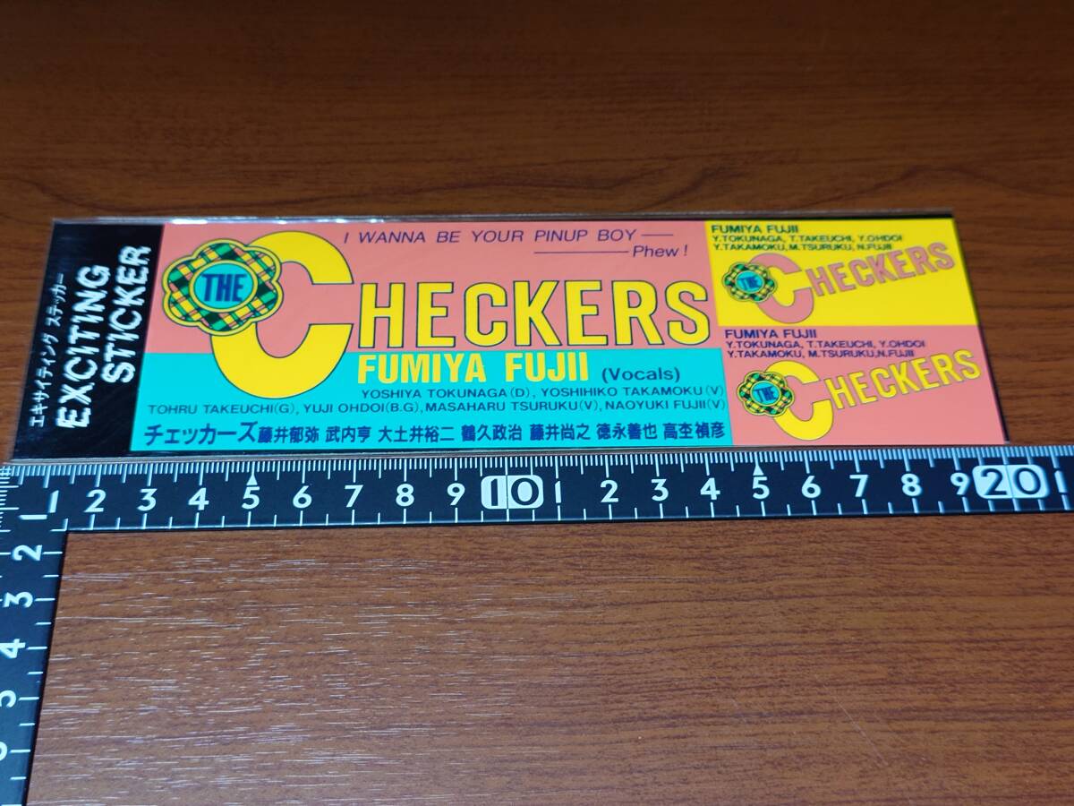 アーティスト ステッカー THE CHKERS ザ・チェッカーズ ステッカー部分サイズ:17.5cm x 6cm拍卖