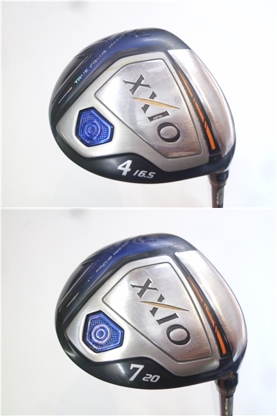 中古2本セットDUNLOPダンロップXXIOゼクシオ10(2018)ネイビー フェアウェイウッド 純正MP-1000カーボン【R】4W.7W*MP@1*V*223拍卖