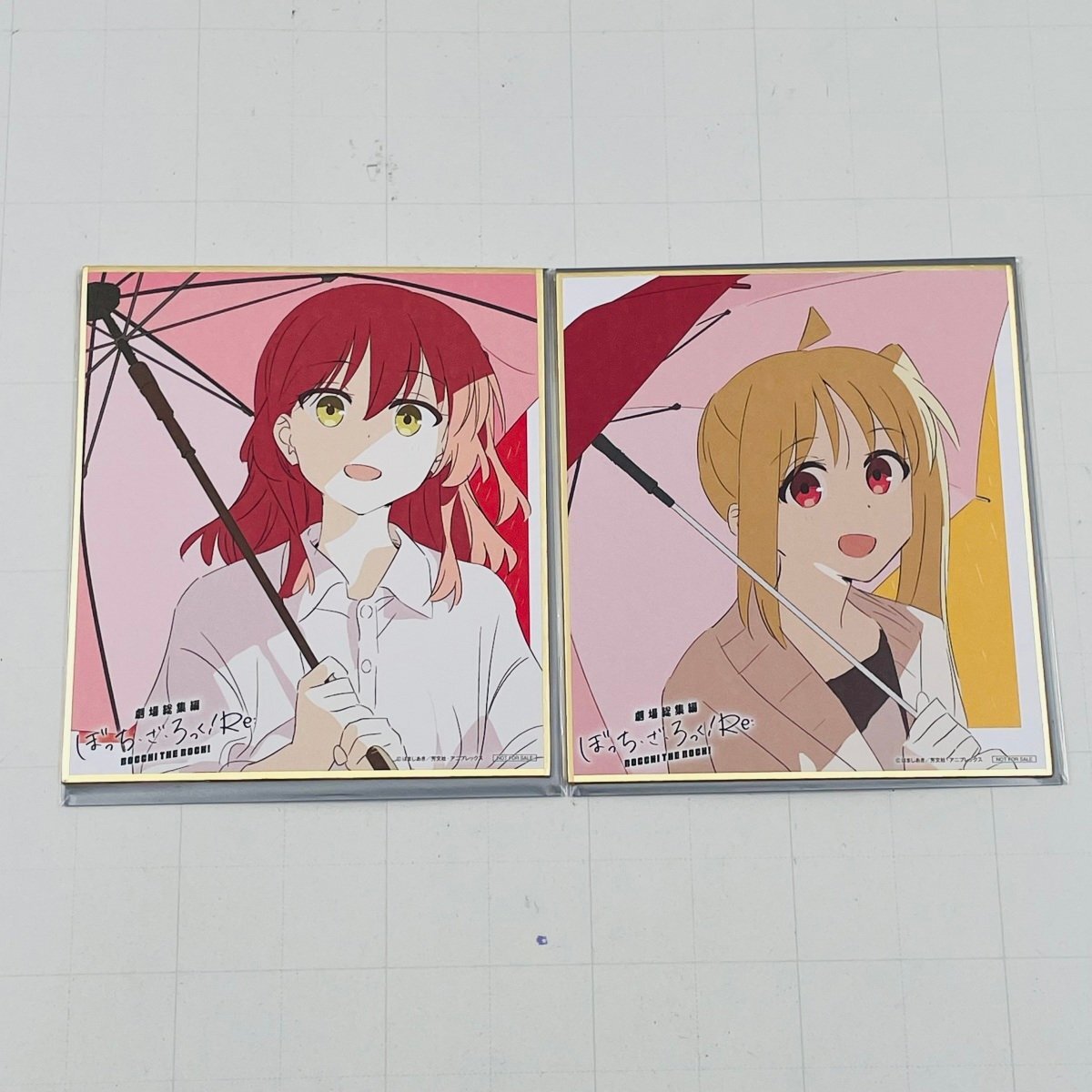 中古品 劇場総集編 ぼっち・ざ・ろっく! 第1週目 来場者特典 描き下ろし ミニ色紙 喜多郁代 伊地知虹夏 2種セット拍卖