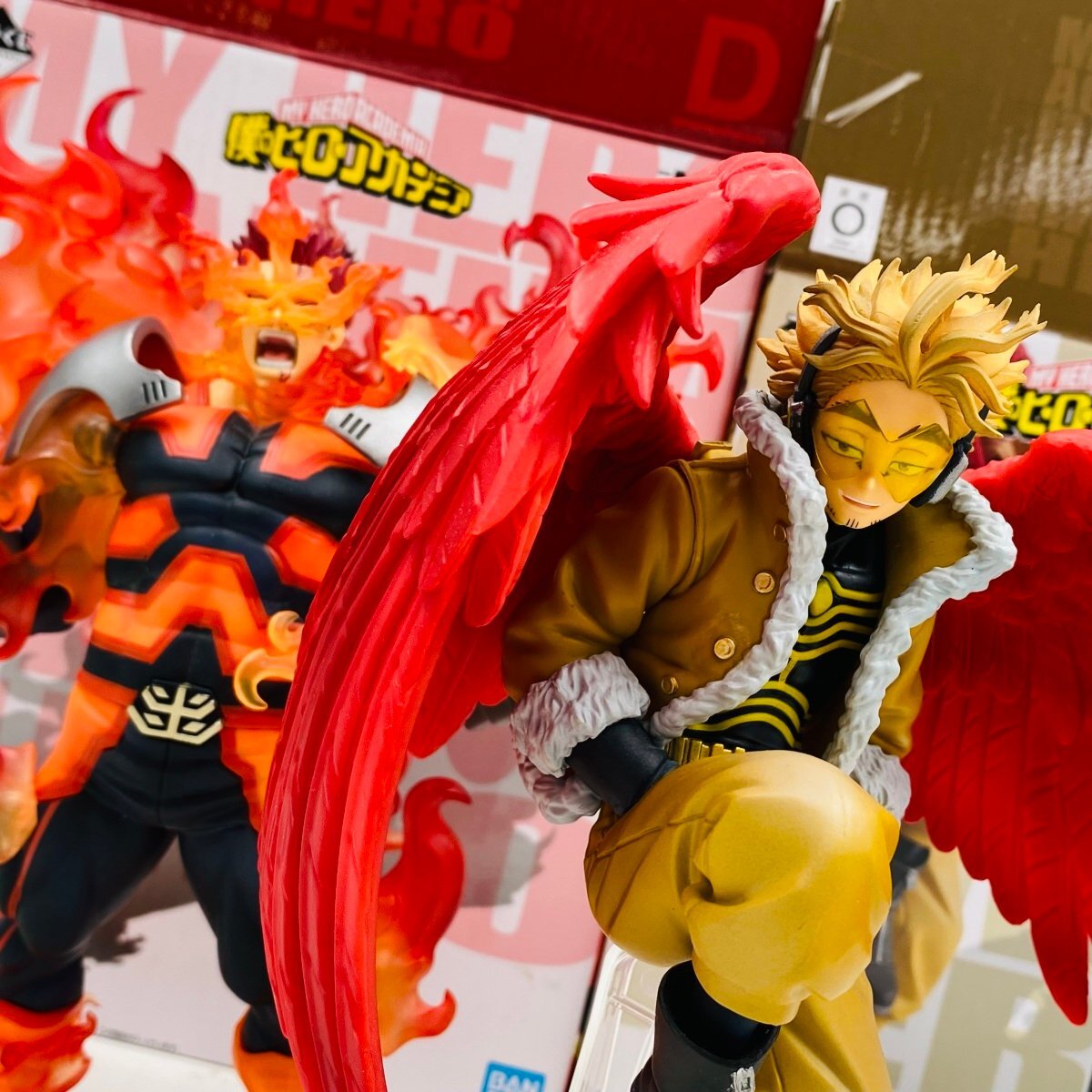 難あり中古品 バンダイ 一番くじ 僕のヒーローアカデミア HERO VS VILLAINS D賞 エンデヴァー;figure E賞 ホークス;figure 2種セット拍卖