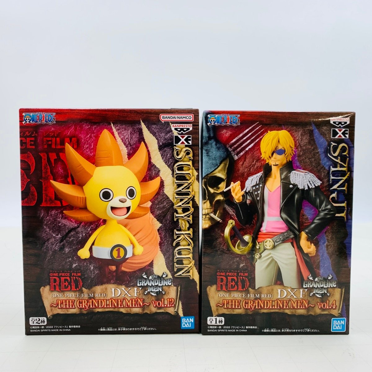 新品未開封 DXF THE GRANDLINE MEN vol.4 vol.12 ONE PIECE FILM RED ワンピース サンジ サニーくん 2種セット拍卖