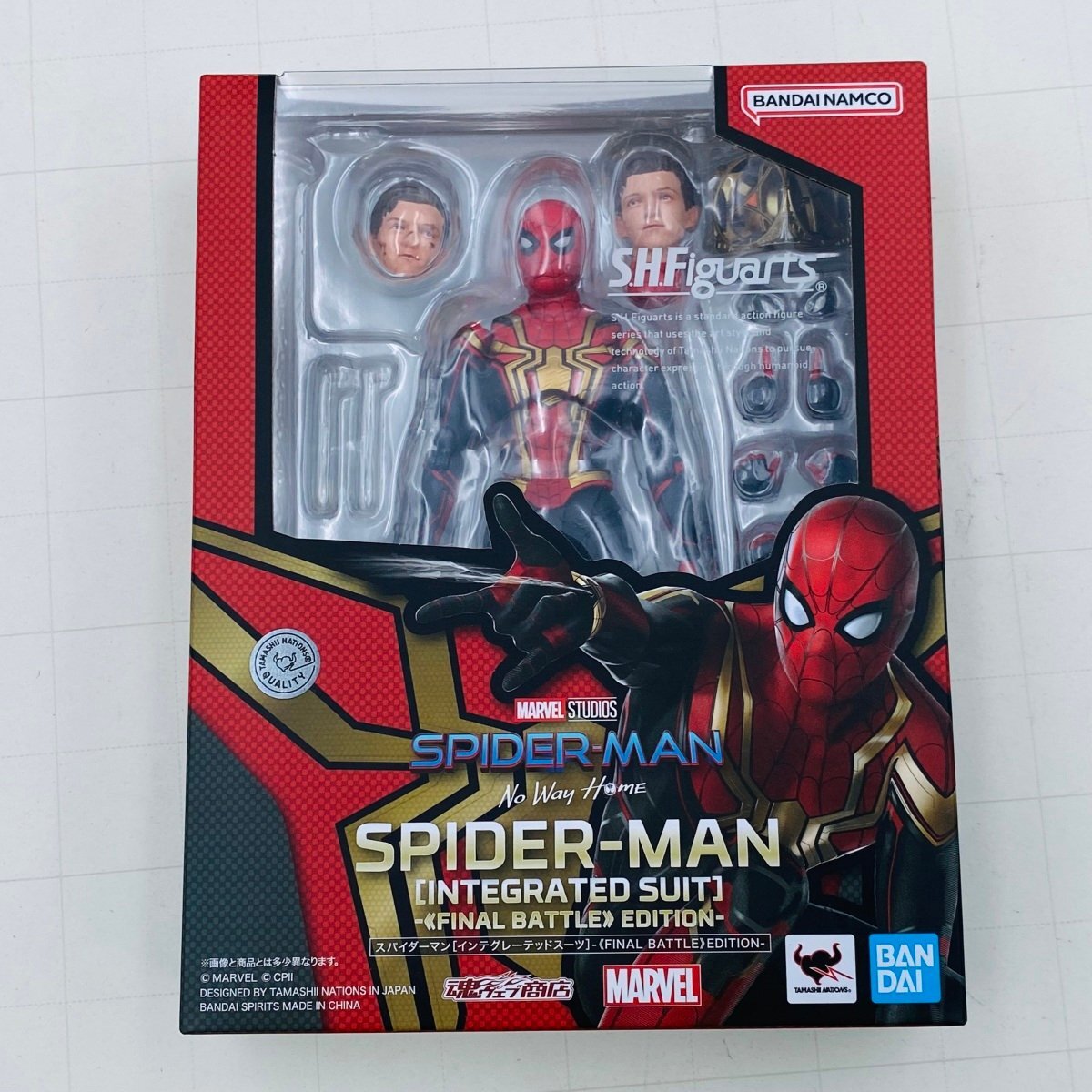 新品未開封 バンダイ S.H.Figuarts フィギュアーツ スパイダーマン インテグレーテッドスーツ FINAL BATTLE EDITION拍卖