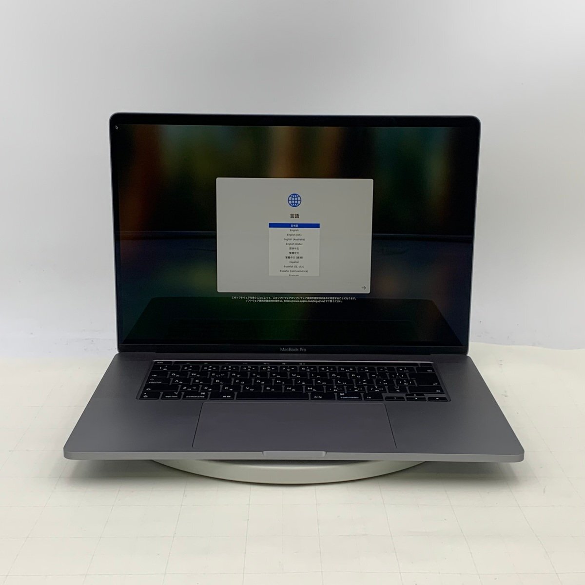 動作確認済み MacBook Pro 16インチ Touch Bar+Touch ID (Late 2019) Core i9 2.3GHz/32GB/SSD 1TB スペースグレイ MVVK2J/A拍卖