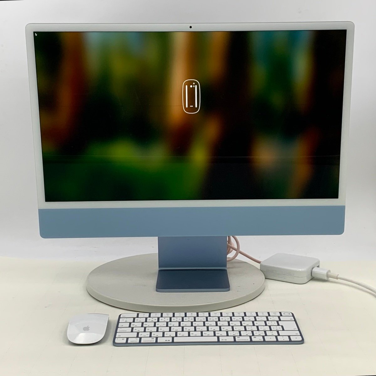 ジャンク iMac Retina 4.5K 24インチ (Mid 2021) Apple M1 8コア/8コアGPU/8GB/SSD 256GB ブルー MGPK3J/A拍卖