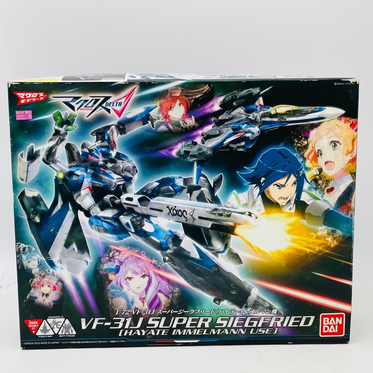 新品未組立 バンダイ マクロスΔ 1/72 VF-31J スーパージークフリード ハヤテ・インメルマン機拍卖