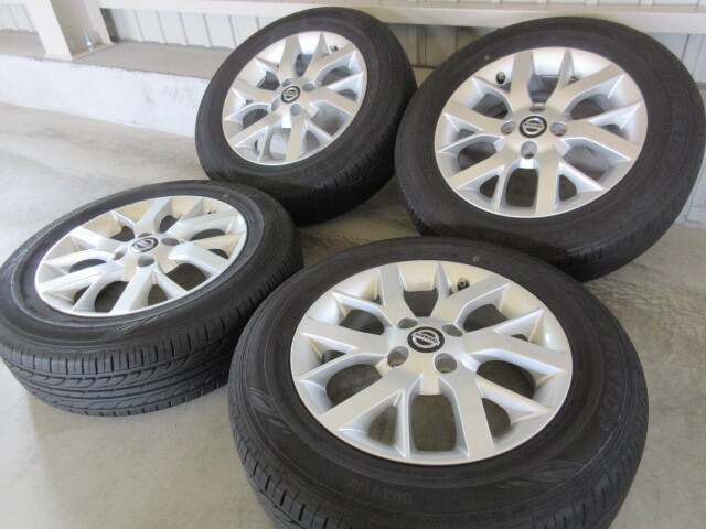 必見/格安売切り/純正品set!! 日産 Note ノート 純正 (15x5,5+40 4H/100) バリ溝(DUNLOP ENASAVE EC202/2024年製) 185/65R15 純正戻し 流用拍卖