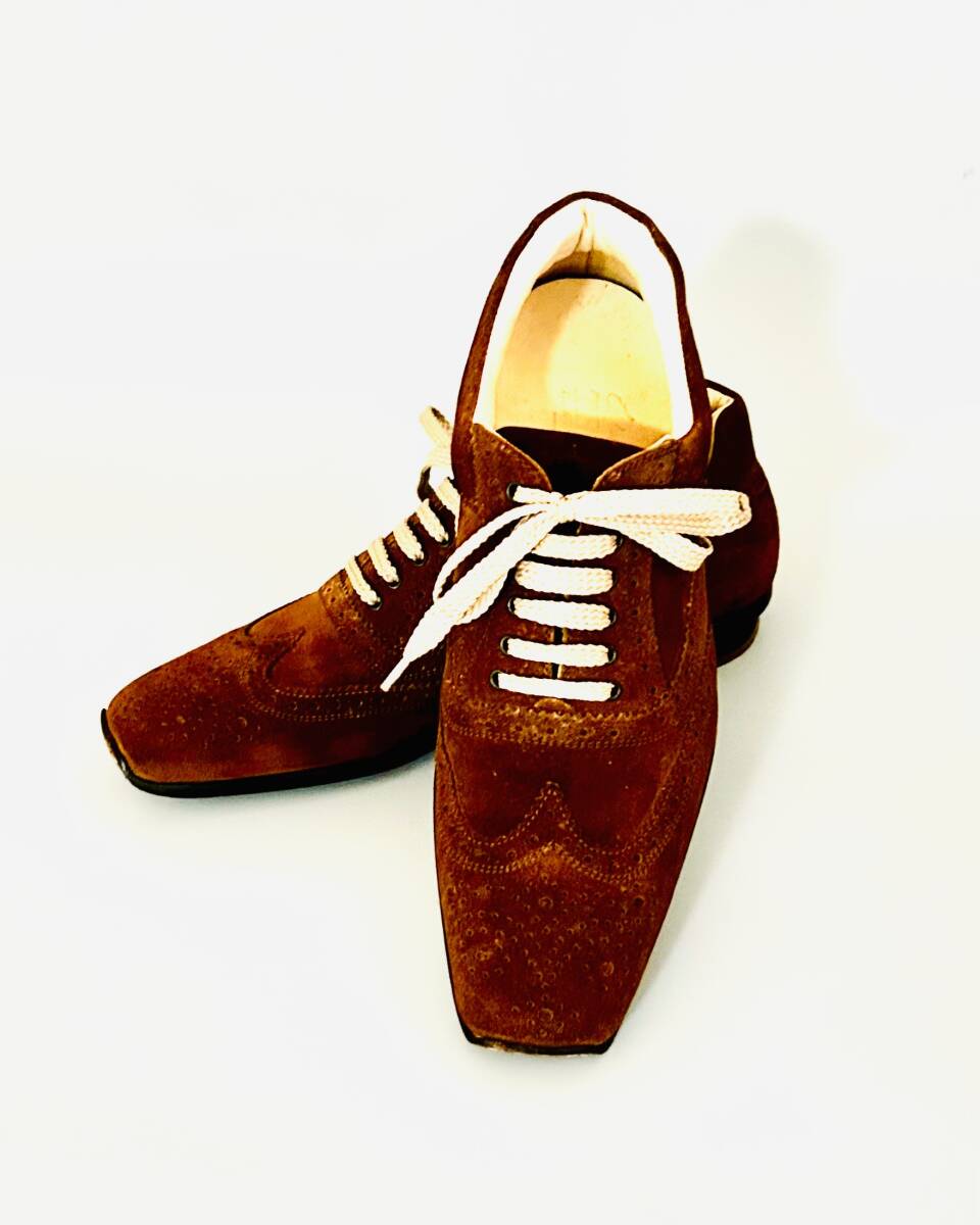 Stefano Branchini(ステファノ・ブランキーニ)「TROFEO スエード ウィングチップシューズ(SIZE: 7 1/2 、COLOR: BROWN)」(USED)拍卖