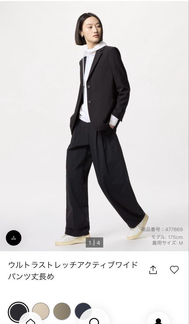 UNIQLO ウルトラストレッチアクティブワイドパンツ 丈長め L 黒 477869 MB まとめ げんじ Genji ウルマ ユニクロ ユー U シー C 中瀬敦拍卖