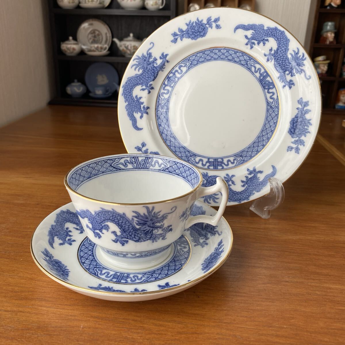 希少 ハマースレイ ブルードラゴン カップ・ソーサー プレートセット トリオ拍卖