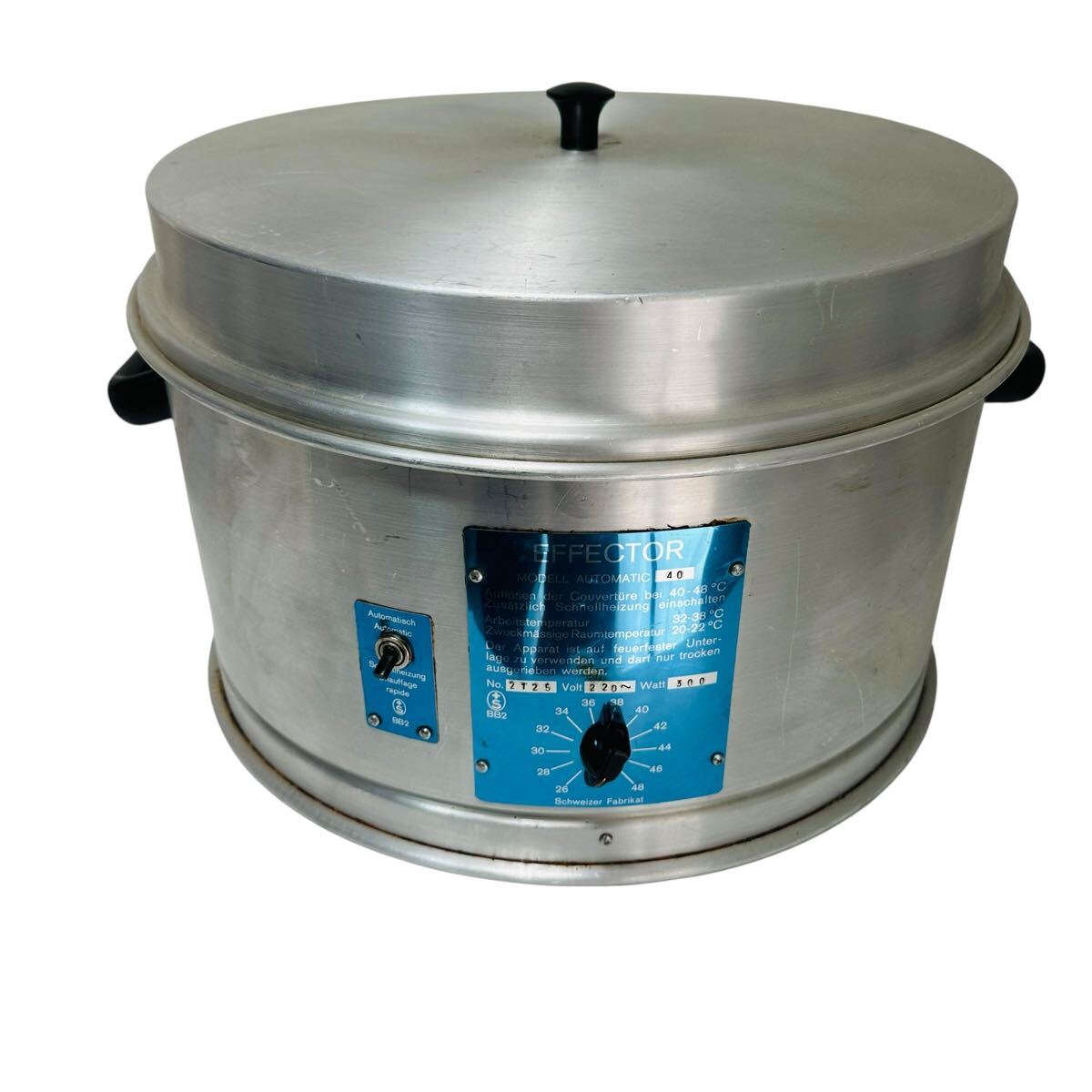 製菓用品 EFFECTOR エフェクター チョコレートテンパリング用保温器 乾式溶解器 チョコレートウォーマーモデルNo40/6L ショコラティエ拍卖