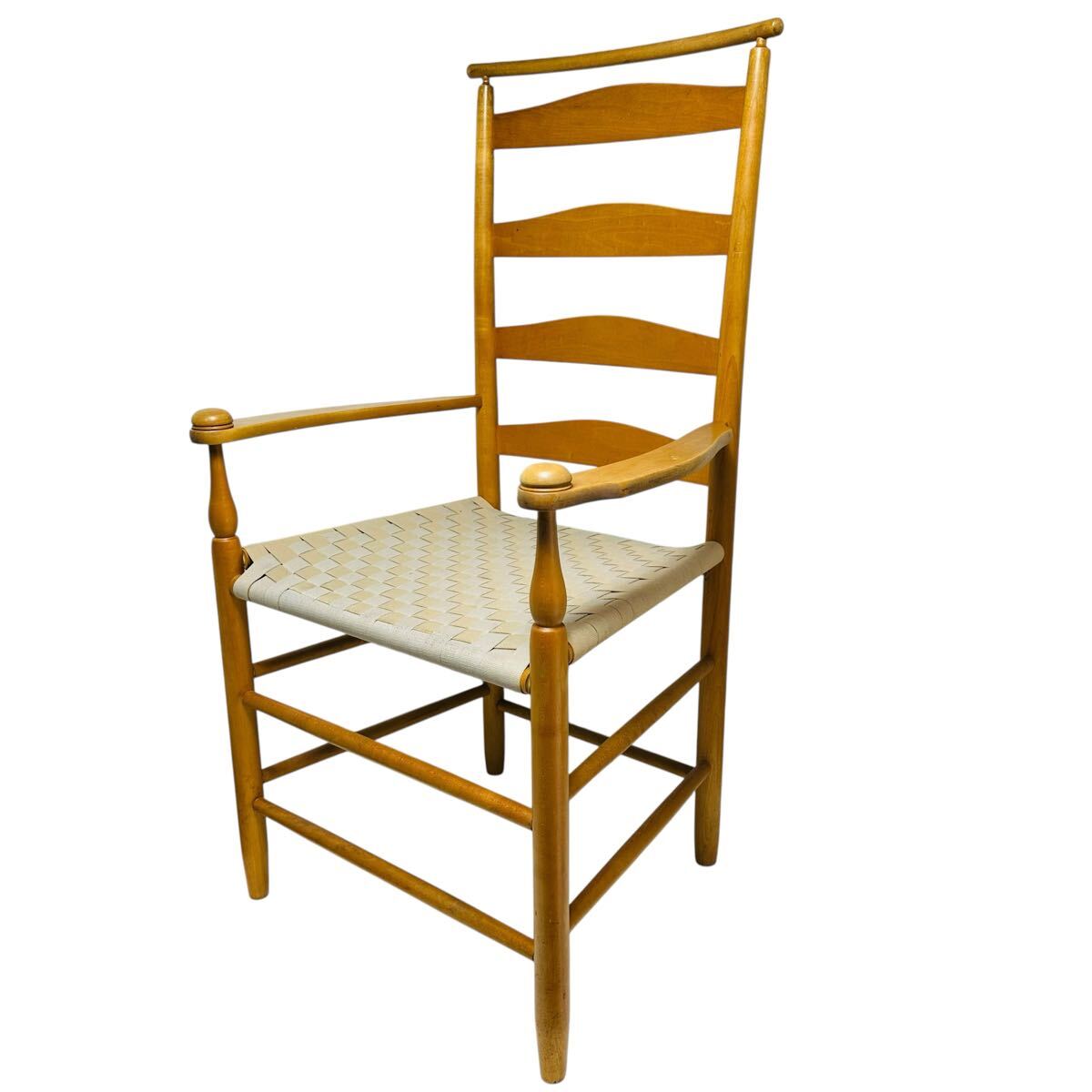 即決 送料無料 SHAKER 椅子 ハイバックチェア ナチュラル アームチェア shaker workshops 広松木工拍卖