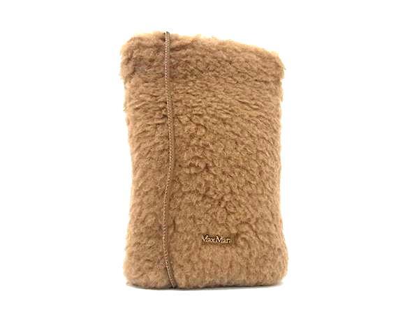 ■新品同様■ Max Mara マックスマーラ クロッシー ファー クロスボディ ショルダーバッグ ポシェット ブラウン系 FP2526拍卖