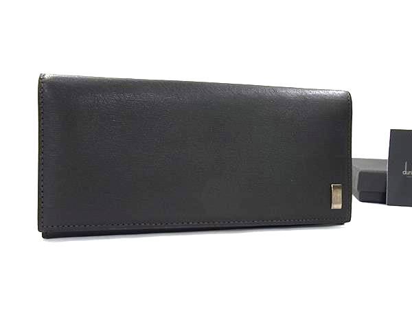 ■新品同様■ dunhill ダンヒル サイドカー レザー 二つ折り 長財布 ウォレット 札入れ 小銭入れ メンズ ダークブラウン系 FP4173拍卖