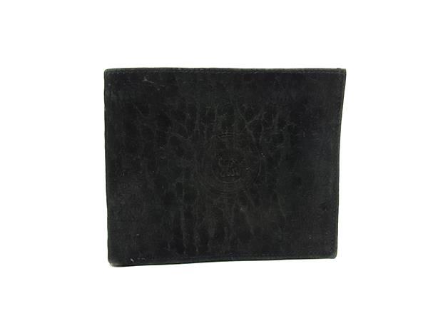 ■極上■本物■ HUNTING WORLD ハンティングワールド エレファント 二つ折り 財布 ウォレット メンズ ブラック系 DH7804拍卖