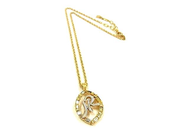NINA RICCI ニナリッチ ラインストーン ネックレス ペンダント アクセサリー レディース ゴールド系×シルバー系 DI5416拍卖