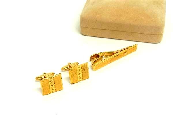NINA RICCI ニナリッチ カフス カフリンクス ネクタイピン メンズ 2点セット ゴールド系 DJ4990拍卖