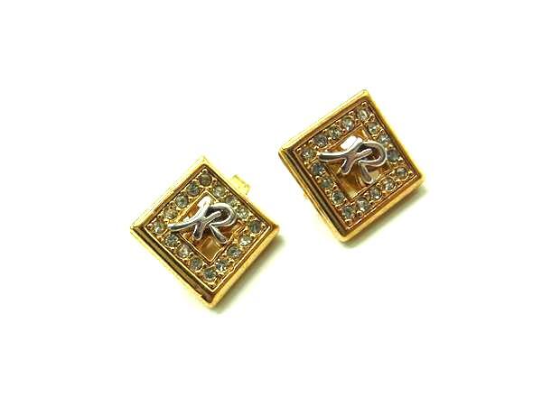 NINA RICCI ニナリッチ ラインストーン クリップ式 イヤリング アクセサリー レディース ゴールド系 DY0836拍卖