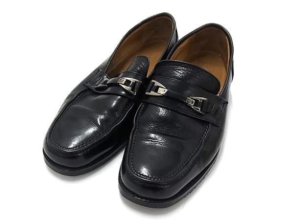 LANVIN ランバン レザー ローファー 表記サイズ24 1/2cm (約24.5cm) 靴 シューズ メンズ ブラック系 DH9588拍卖