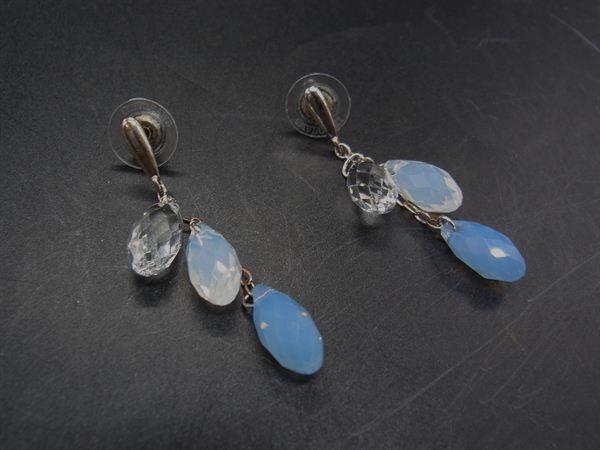 SWAROVSKI スワロフスキー ラインストーン ピアス アクセサリー レディース シルバー系×ライトブルー系 DY0294拍卖